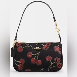 Coach Nolita 19 Black with Cherry Print, NWT